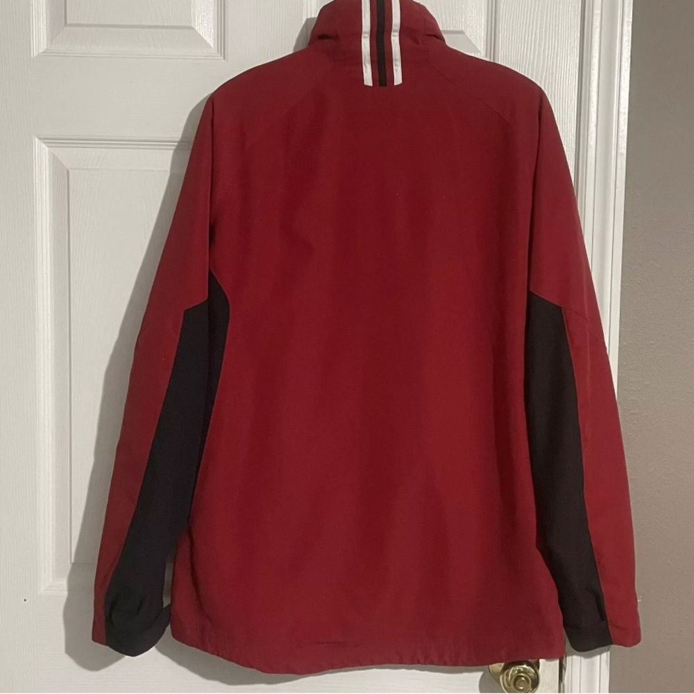 Adidas INDIANA HOOSIERS Climaproof Jacket Mens Small Full Zip Embroidered Red - Picture 8 of 10